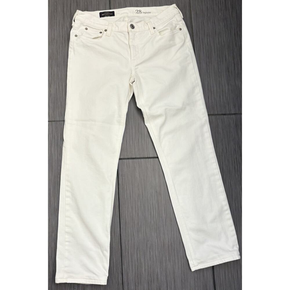 J.Crew Women's Jeans White Size 28 Matchstick Denim Stretch Cotton Blend